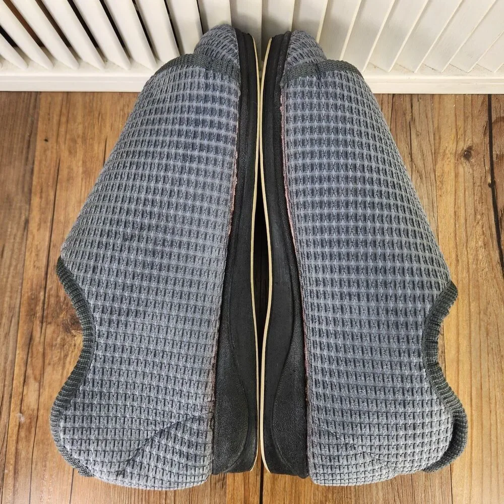 Silverts Slip Resistant Slippers Mens Sz 13 Blue Adjustable Senior Comfort Shoes